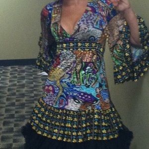 Betsy Johnson 70s style mini bell dress